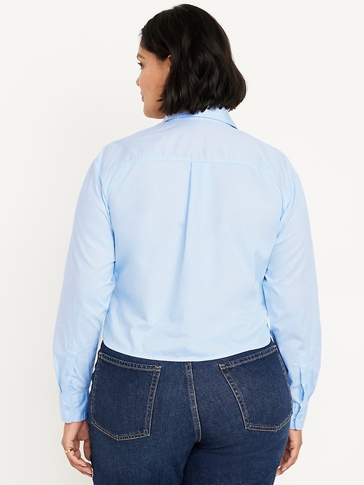 Image number 8 showing, Embellished Cropped Button-Down Shirt