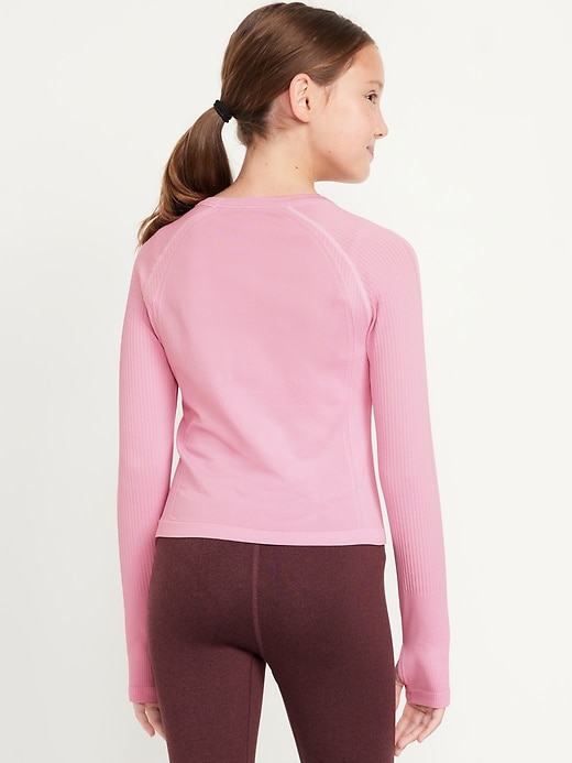 View large product image 2 of 4. Fitted Seamless Performance Top for Girls