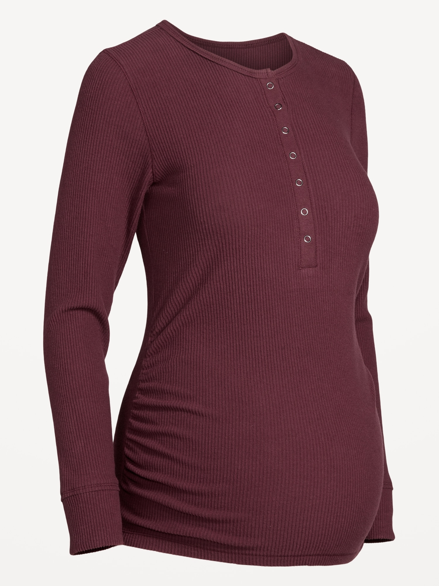 Maternity Long Sleeve Henley T-Shirt