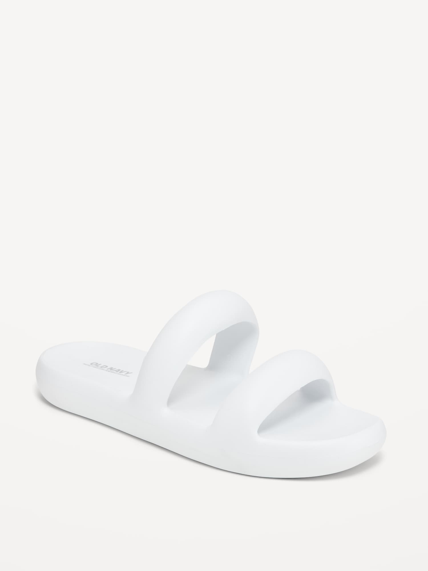 Double-Strap Puff Slide Sandals