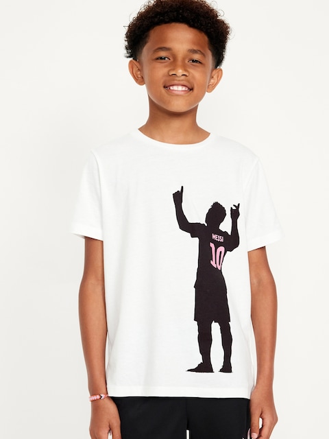 Messi™ Graphic T-Shirt for Boys - White Lilies