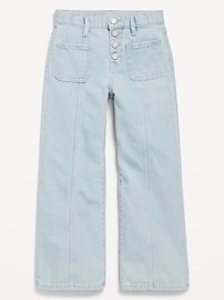 View large product image 4 of 4. High-Waisted Button-Fly Super Baggy Wide-Leg Jeans for Girls