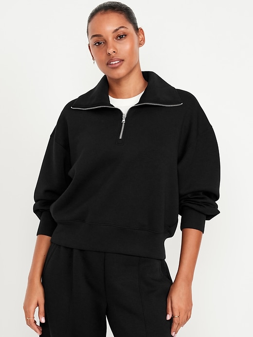 Image number 1 showing, Half-Zip Bounce Fleece Pullover