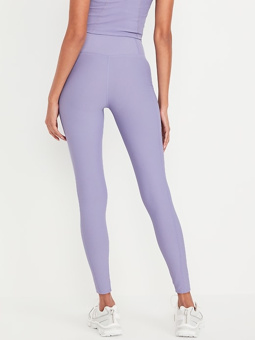 Image number 2 showing, High-Waisted PowerSoft Rib Leggings