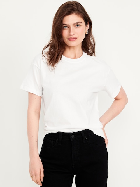 Vintage Crew-Neck T-Shirt - White Lilies