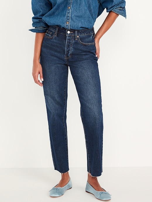 Image number 2 showing, High-Waisted Button-Fly OG Straight Ankle Jeans