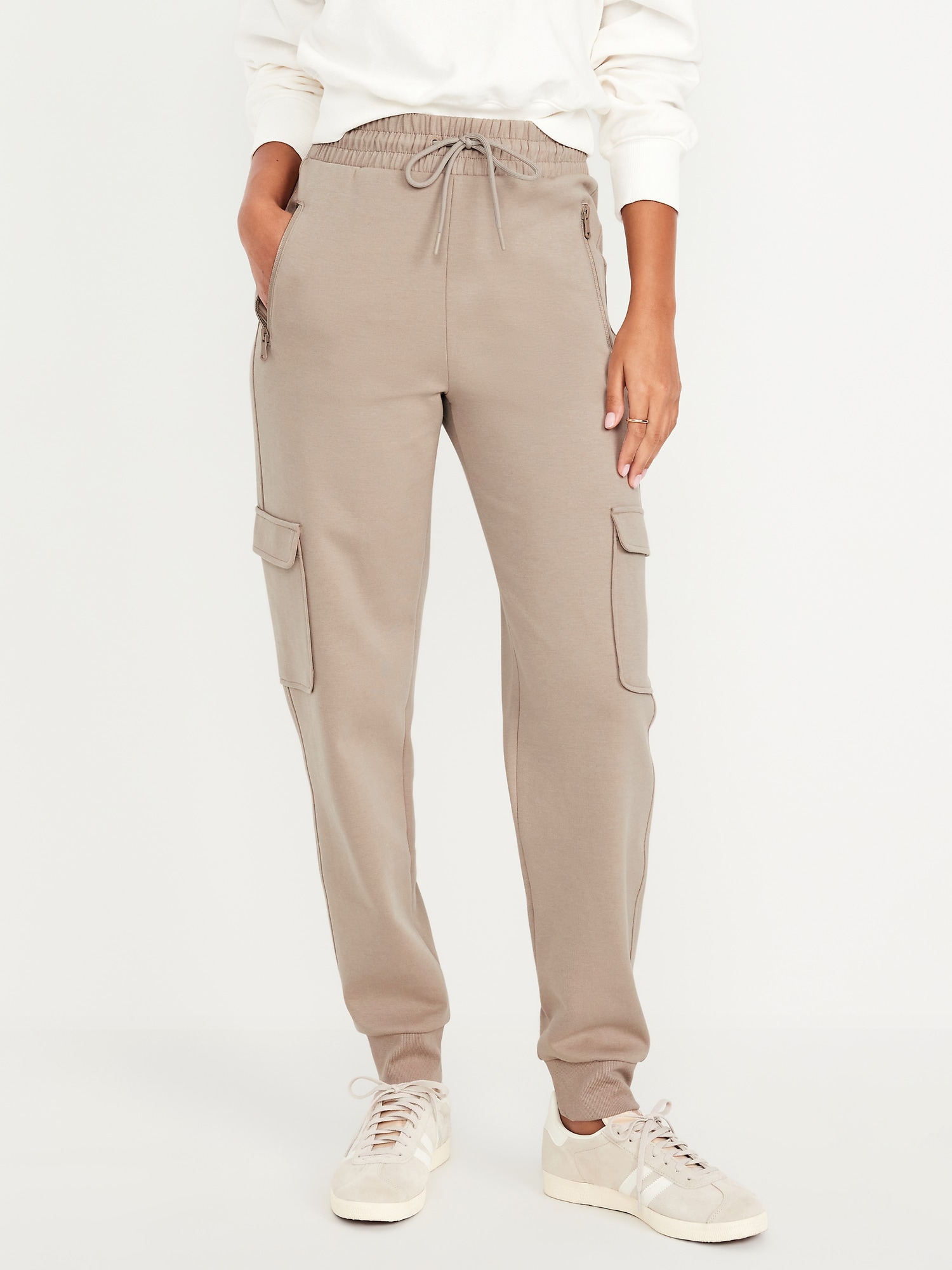 High-Waisted Dynamic Fleece Cargo Joggers