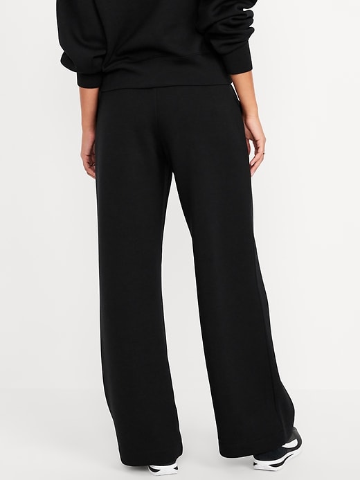 Image number 8 showing, High-Waisted Bounce Fleece Wide-Leg Pants