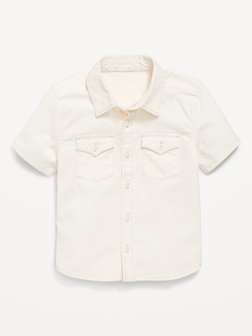 View large product image 1 of 1. Short-Sleeve Pocket Shirt for Toddler Boys