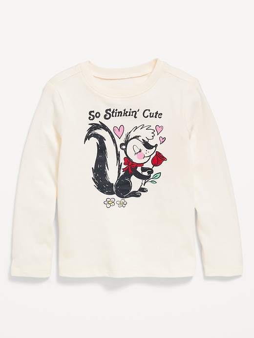 View large product image 1 of 1. Long-Sleeve Graphic T-Shirt for Toddler Girls