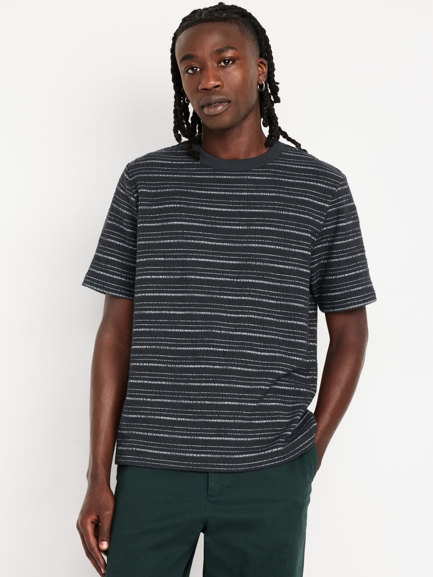 Textured-Bouclé T-Shirt