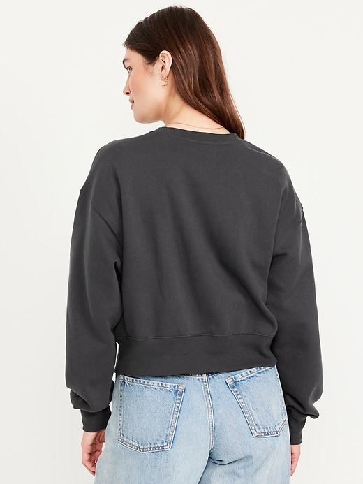 Image number 8 showing, SoComfy Crop Graphic Sweatshirt