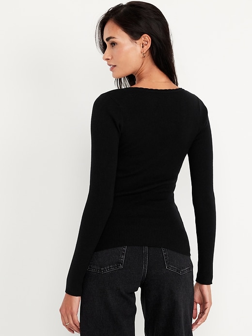 Image number 6 showing, Long-Sleeve Ribbed Sweater