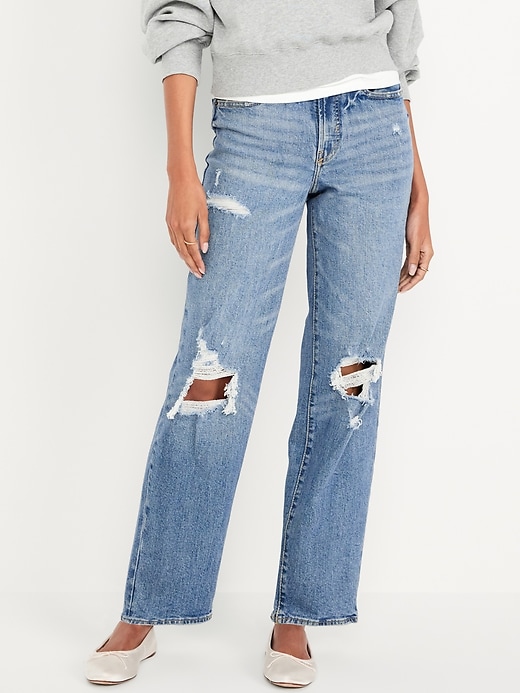 Image number 2 showing, High-Waisted OG Loose Ripped Jeans