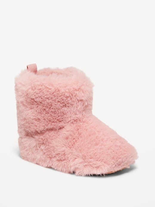 View large product image 1 of 4. Unisex Faux-Fur Booties for Baby