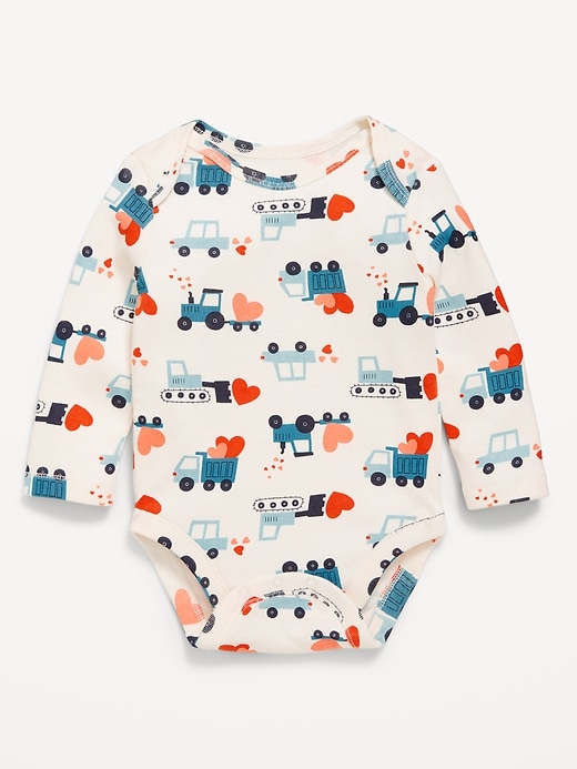 View large product image 1 of 1. Printed Long-Sleeve Bodysuit for Baby