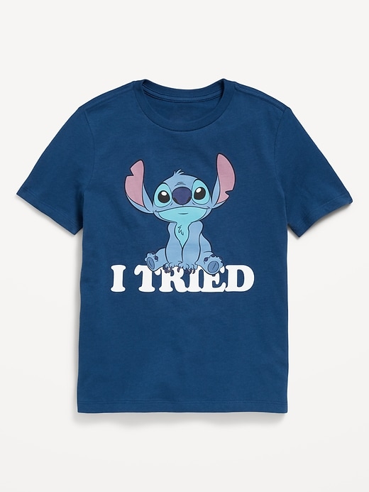 View large product image 1 of 2. Disney© Lilo &amp; Stitch Gender-Neutral Graphic T-Shirt for Kids