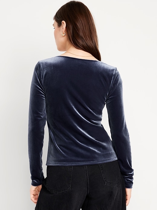 Image number 2 showing, Fitted Velvet Top