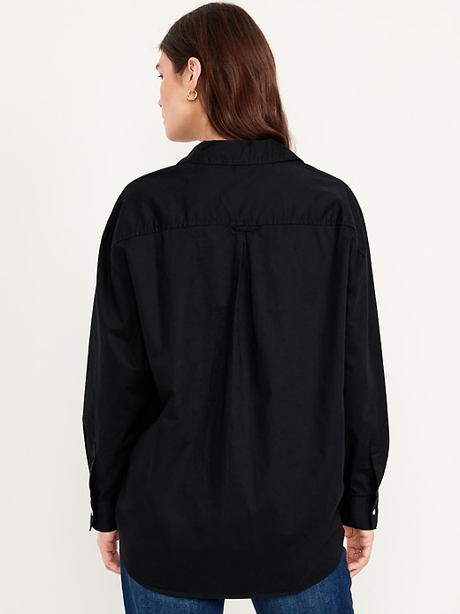 Image number 2 showing, Oversized Button-Down Boyfriend Shirt