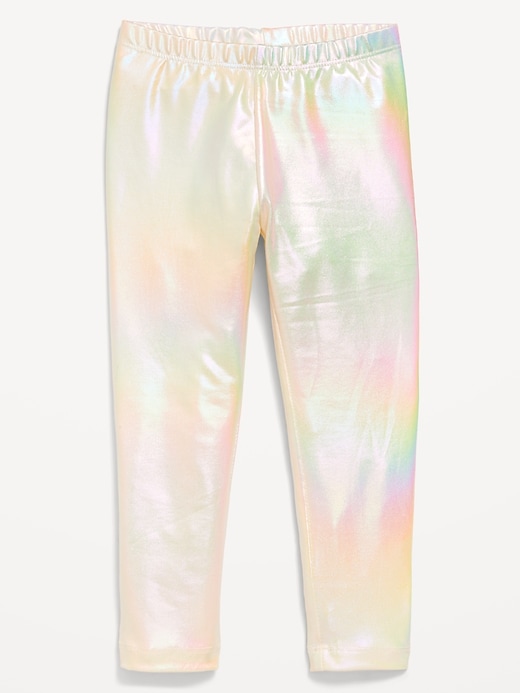 View large product image 1 of 1. Full-Length Shiny Leggings for Toddler Girls