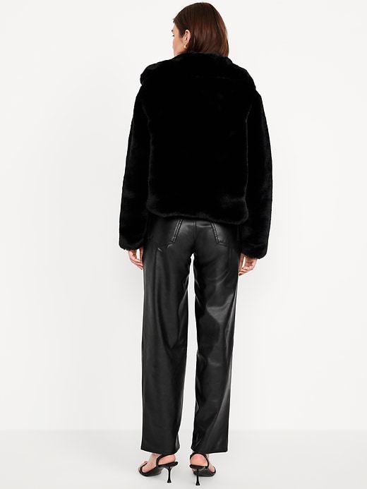 Image number 3 showing, High-Waisted OG Loose Faux-Leather Pants