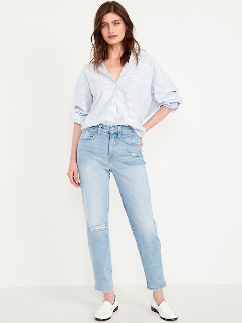 High-Waisted OG Straight Ankle Jeans - Light Dip