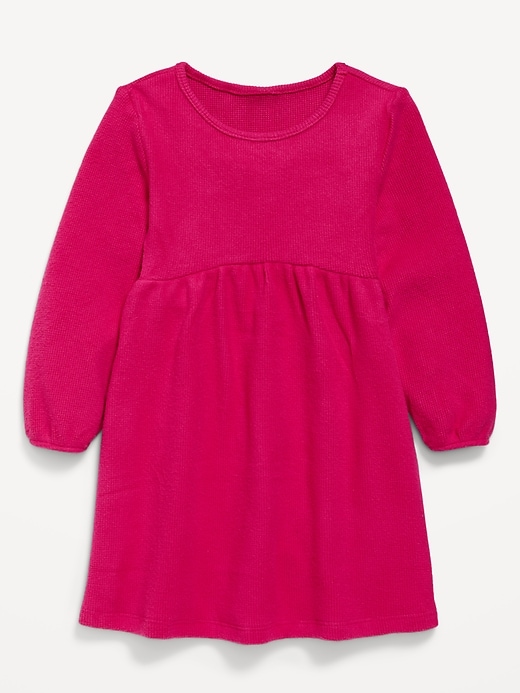 View large product image 1 of 1. Long-Sleeve Thermal-Knit Dress for Toddler Girls