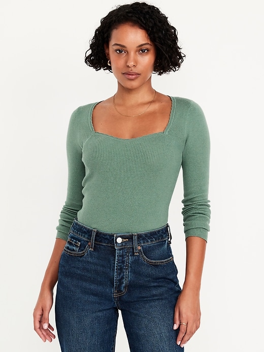 Image number 1 showing, Long-Sleeve Ribbed Sweater