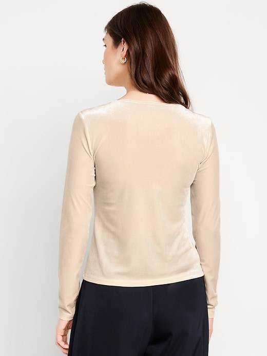 Image number 2 showing, Fitted Velvet Top