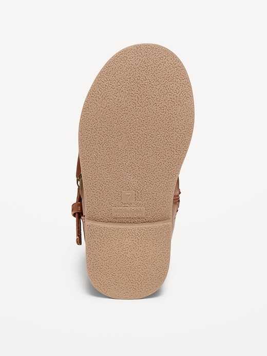 Image number 4 showing, Tall Faux-Leather Buckled Boots for Toddler Girls
