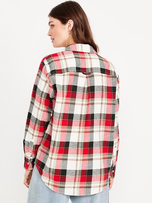 Image number 2 showing, Flannel Boyfriend Button-Down Shirt