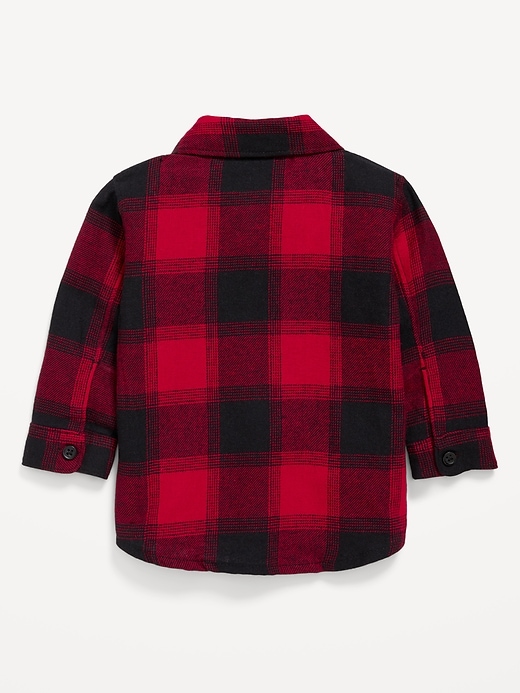 View large product image 2 of 2. Long-Sleeve Flannel Pocket Shirt for Baby