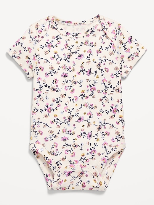 View large product image 1 of 2. Printed Short-Sleeve Bodysuit for Baby