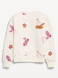 View large product image 3 of 3. Vintage Oversized Crew-Neck Graphic Sweatshirt for Girls