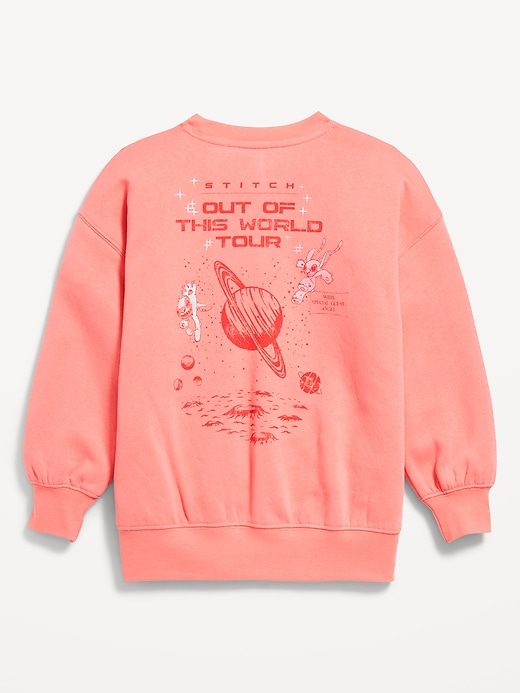 Image number 3 showing, Oversized Licensed Graphic Tunic Sweatshirt for Girls