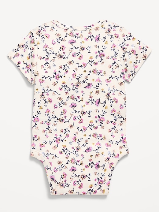 View large product image 2 of 2. Printed Short-Sleeve Bodysuit for Baby