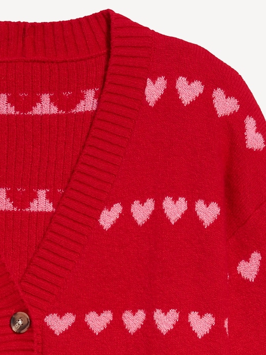 Image number 5 showing, SoSoft Valentine Print Cardigan Sweater