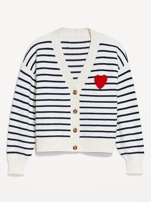 Image number 4 showing, SoSoft Valentine Print Cardigan Sweater