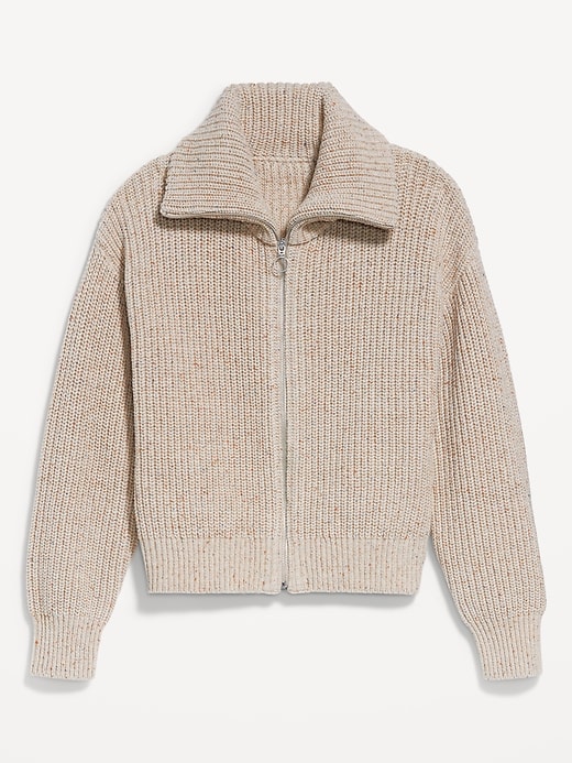 Image number 4 showing, Ribbed Full-Zip Cardigan