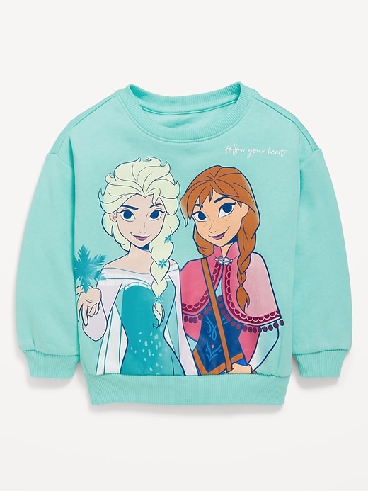 View large product image 1 of 1. Disney© Drop-Shoulder Graphic Sweatshirt for Toddler Girls