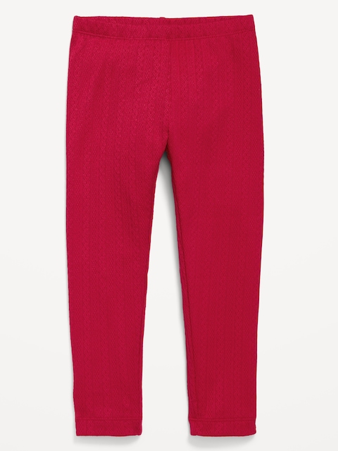 Full-Length Jacquard Leggings for Toddler Girls