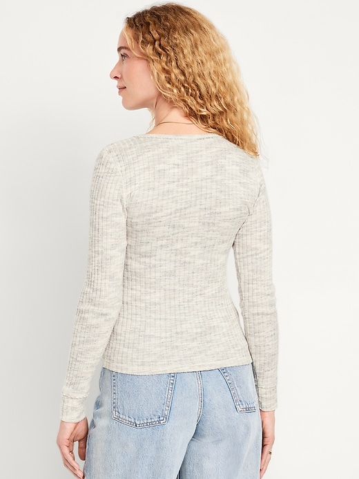 Image number 2 showing, Ribbed Henley Top