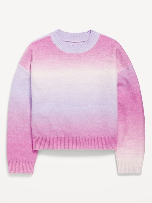 View large product image 2 of 3. SoSoft Crew-Neck Ombré Sweater for Girls