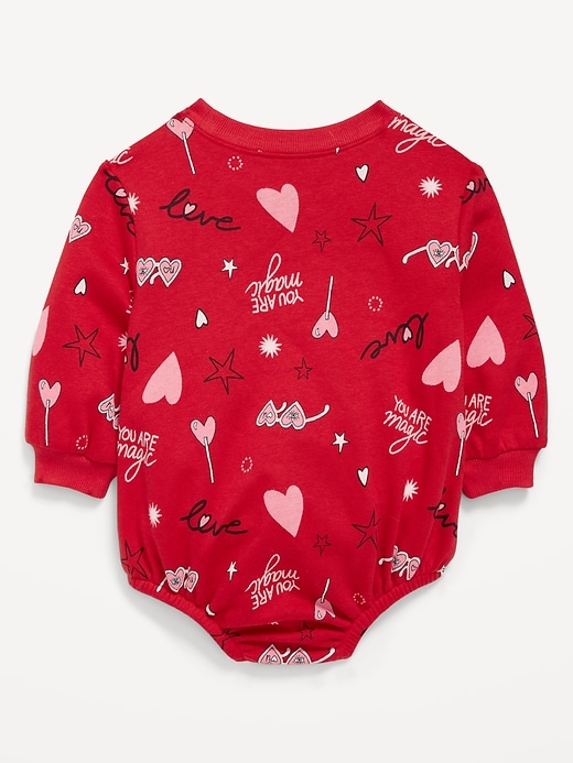 View large product image 2 of 2. Printed Long-Sleeve One-Piece Romper for Baby