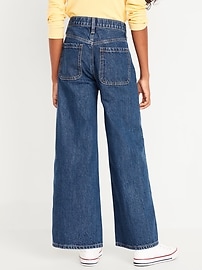 Image number 2 showing, High-Waisted Super Baggy Button-Fly Wide-Leg Utility Jeans for Girls