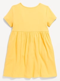 Image number 2 showing, Short-Sleeve Ribbed Fit and Flare Pocket Dress for Toddler Girls