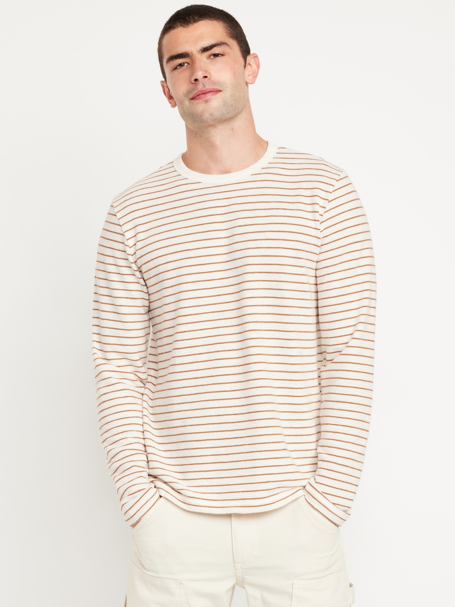 Textured Long-Sleeve T-Shirt