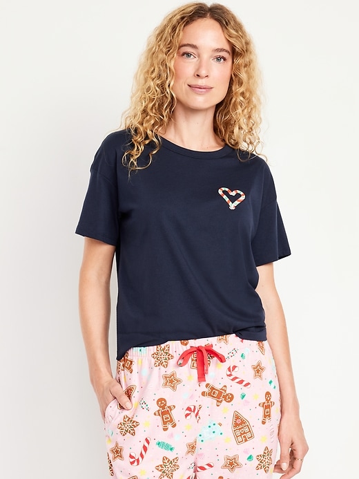 Image number 1 showing, Matching Holiday-Graphic T-Shirt for Women