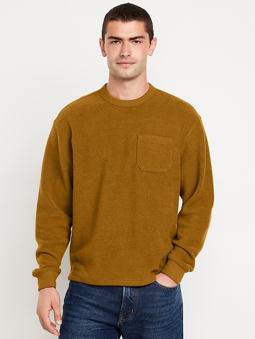 Image number 1 showing, Terry Crew-Neck Sweatshirt