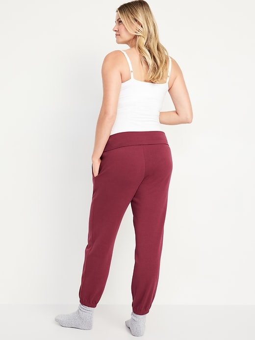 Image number 2 showing, Maternity Rollover-Waist Jogger Sweatpants